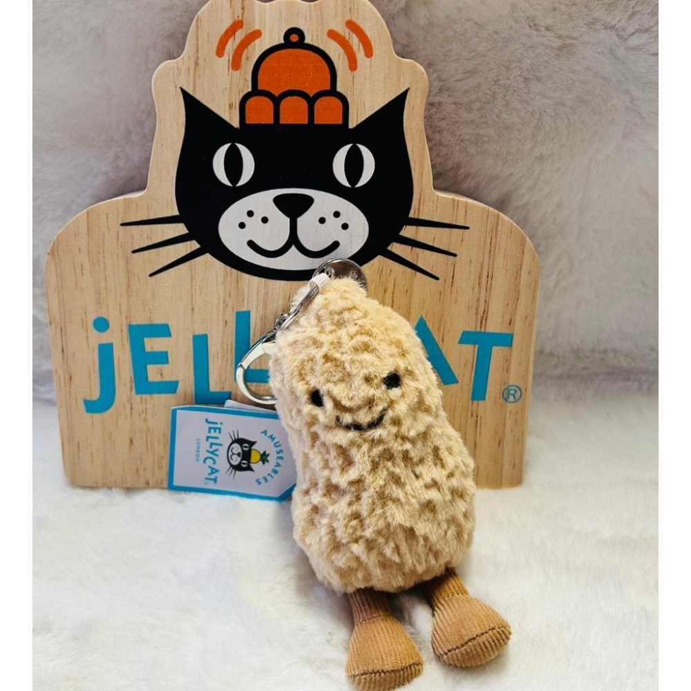 【現貨】英國 Jellycat 吊飾 鑰匙圈 花生 可頌 咖啡杯 網球 足球 多款可選-細節圖5