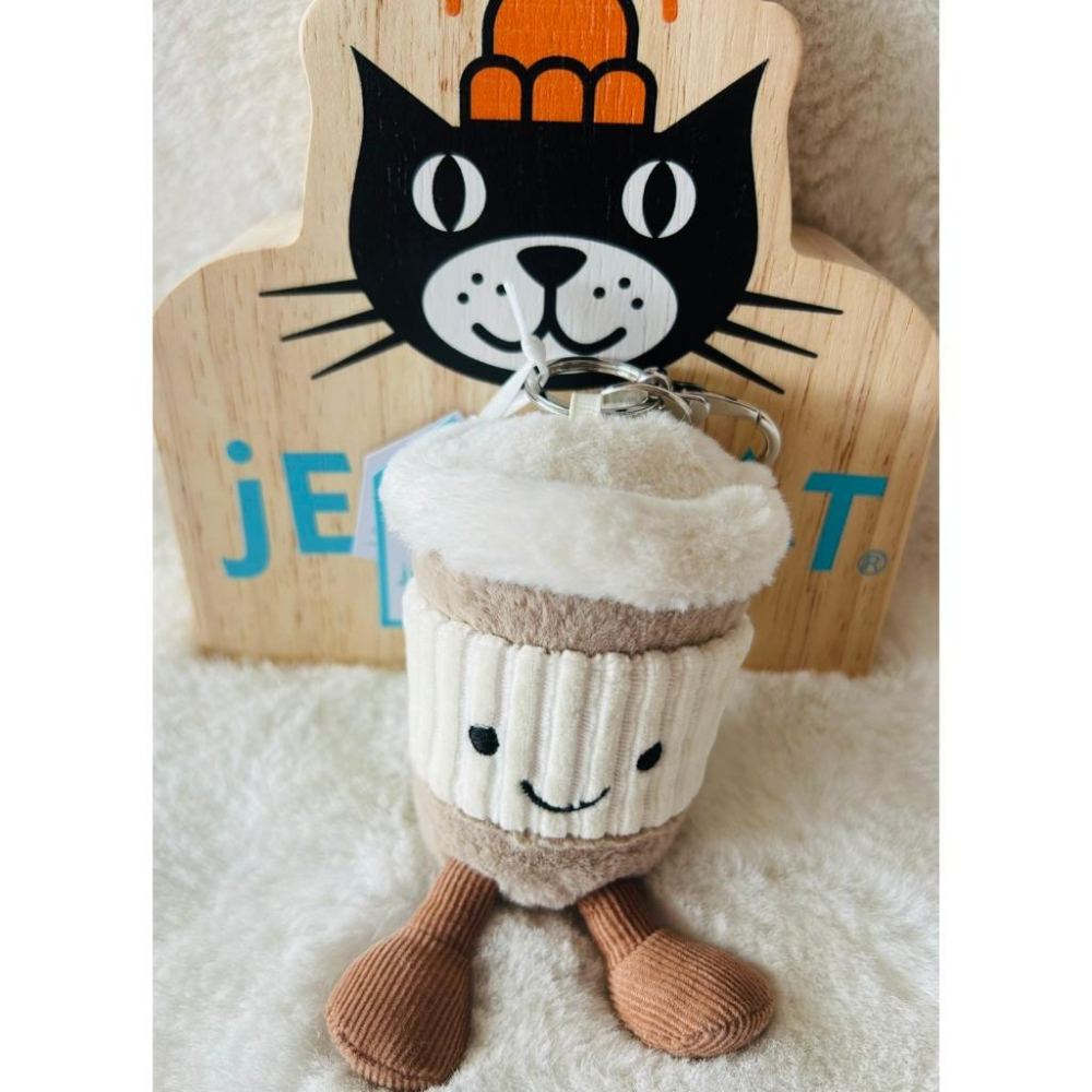 【現貨】英國 Jellycat 吊飾 鑰匙圈 花生 可頌 咖啡杯 網球 足球 多款可選-細節圖6