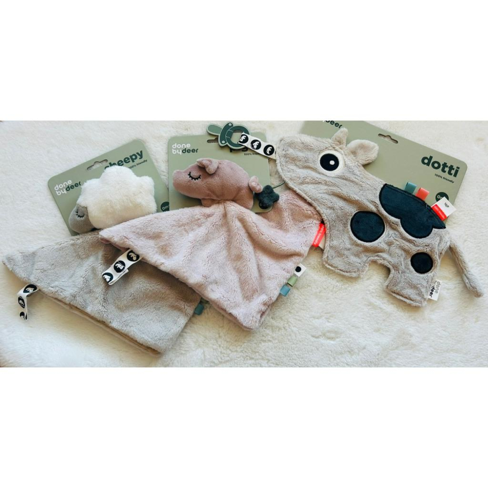 【現貨】丹麥 Done By Deer 柔軟 安撫巾 安撫毯 Cozy friend Dotti 小小農場-細節圖2