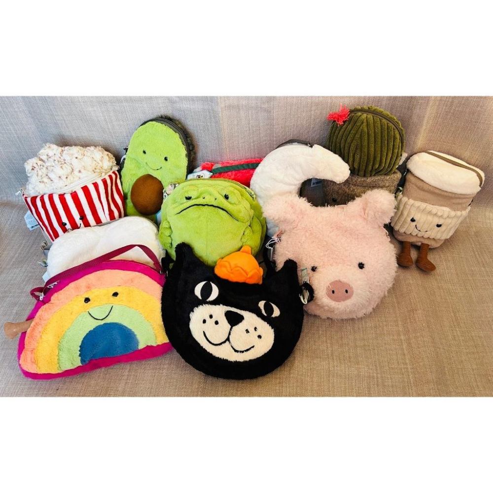 【現貨】英國 Jellycat  烏龜 彩虹 斜背包 青蛙 太陽 白雲 咖啡杯 可愛斜背包-細節圖4