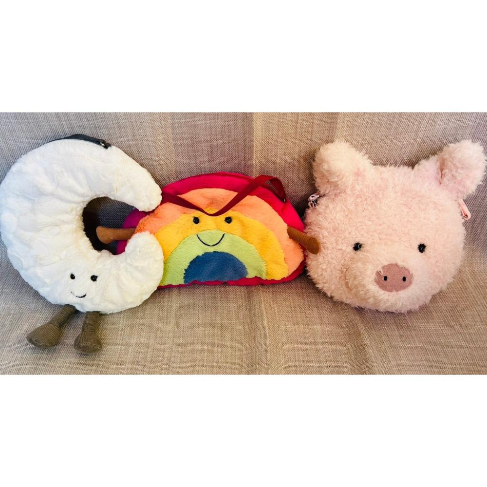 【現貨】英國 Jellycat  烏龜 彩虹 斜背包 青蛙 太陽 白雲 咖啡杯 可愛斜背包-細節圖5
