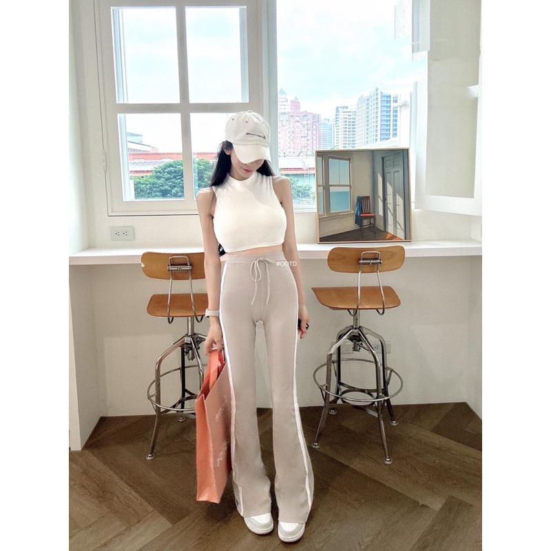 自訂款🔥絕對長腿 邊條喇叭落地褲-細節圖3