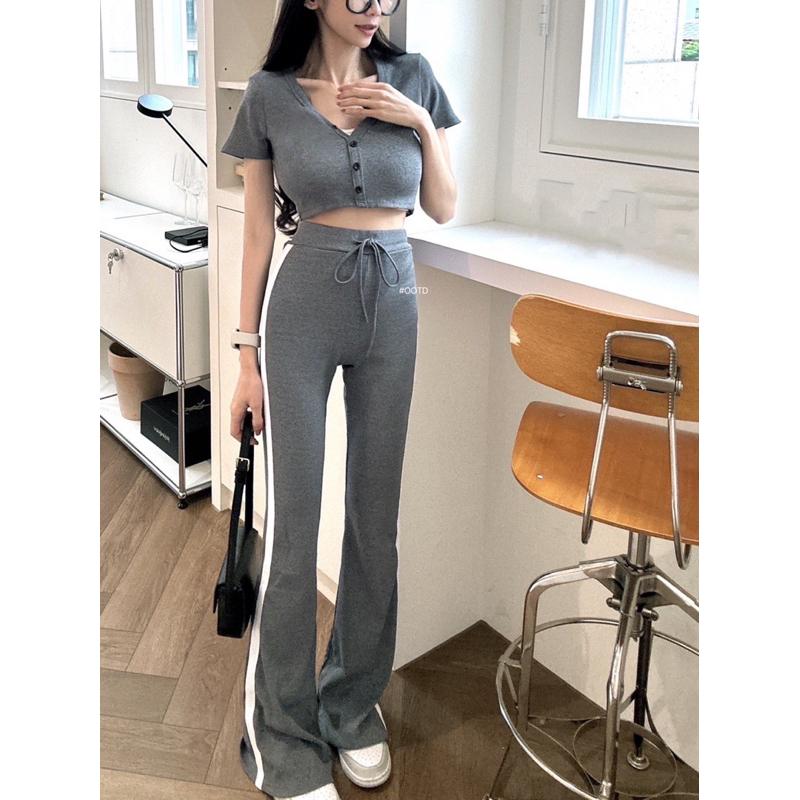 自訂款🔥絕對長腿 邊條喇叭落地褲-細節圖9