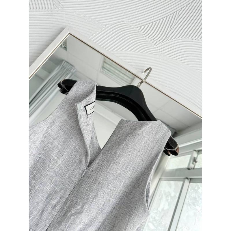 現貨🔥小香混線麻料織紋背心短洋-細節圖5