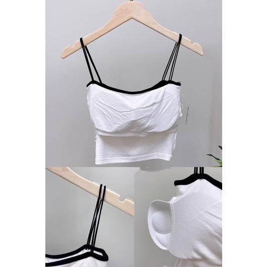 現貨❗️ // 配色邊平口BRA TOP ～-細節圖2