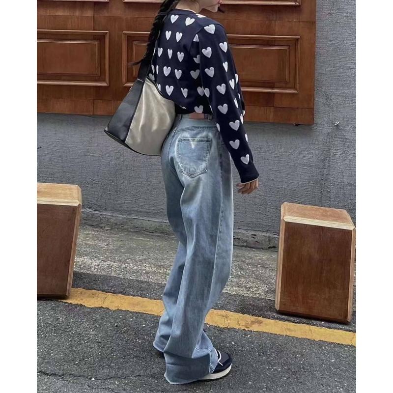 現貨 超美膩愛心噴漆寬褲-細節圖2