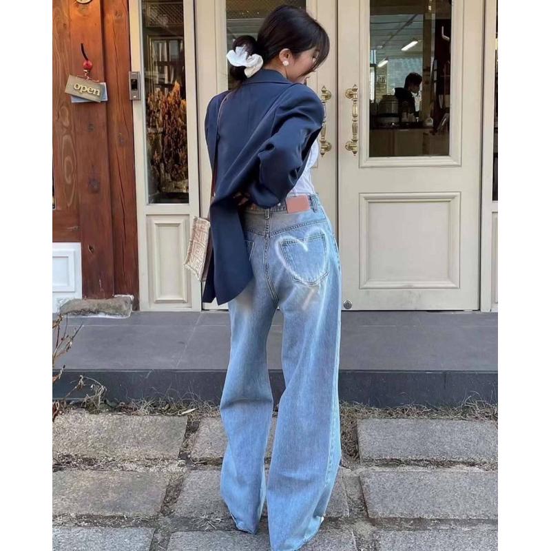 現貨 超美膩愛心噴漆寬褲-細節圖7