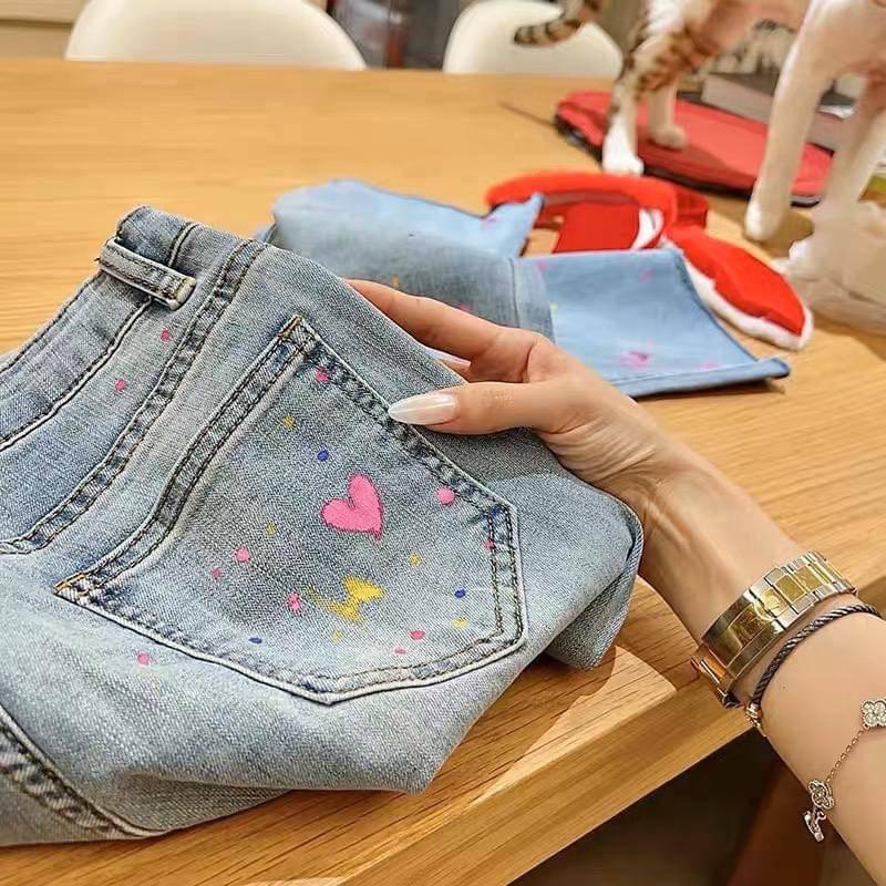 FSY潑漆直筒九分牛仔褲 超彈🔥-細節圖3