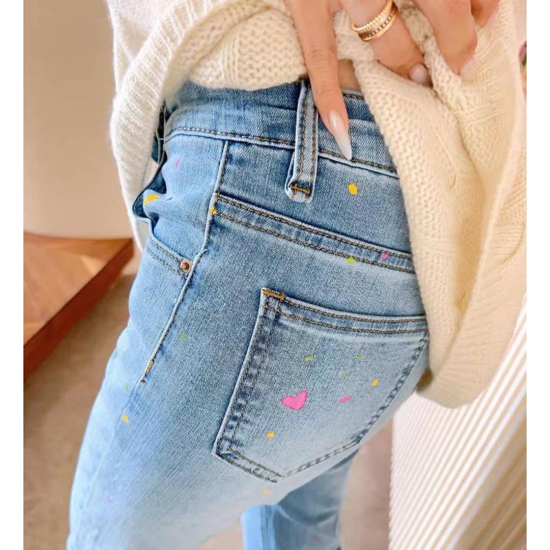 FSY潑漆直筒九分牛仔褲 超彈🔥-細節圖5