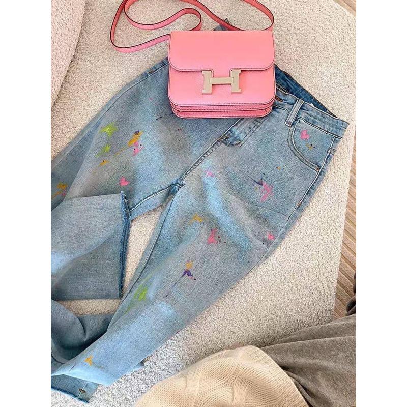 FSY潑漆直筒九分牛仔褲 超彈🔥-細節圖8