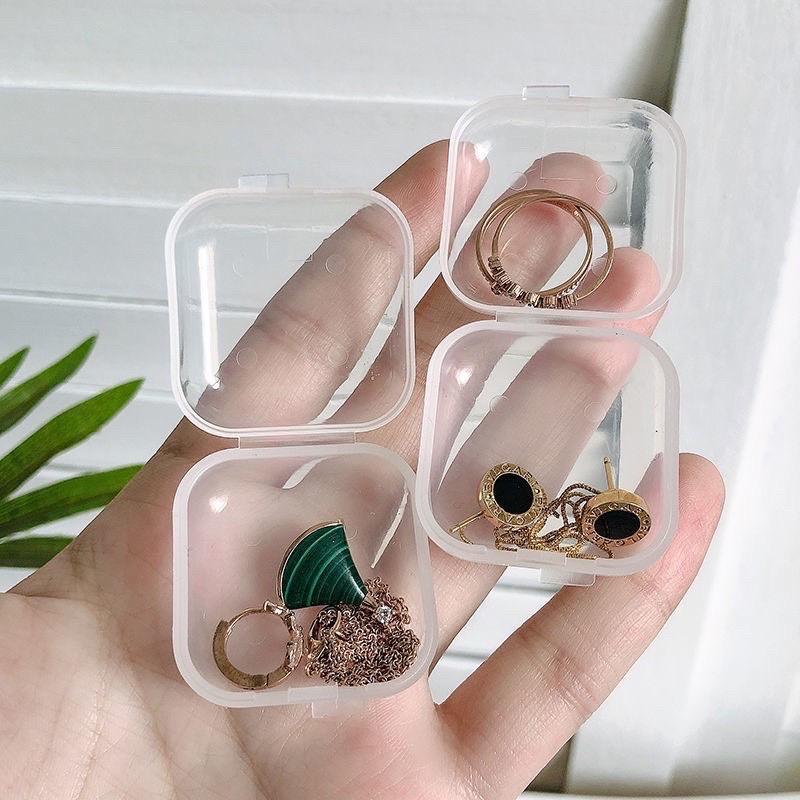 湊免運專區💸簡約迷尼飾品收納多功能透明小方盒-細節圖8