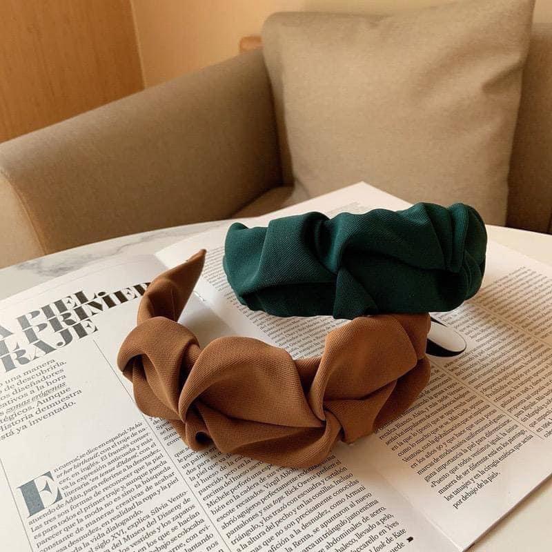 復古斜紋抓皺髮箍-一組$ 210🤍-細節圖5