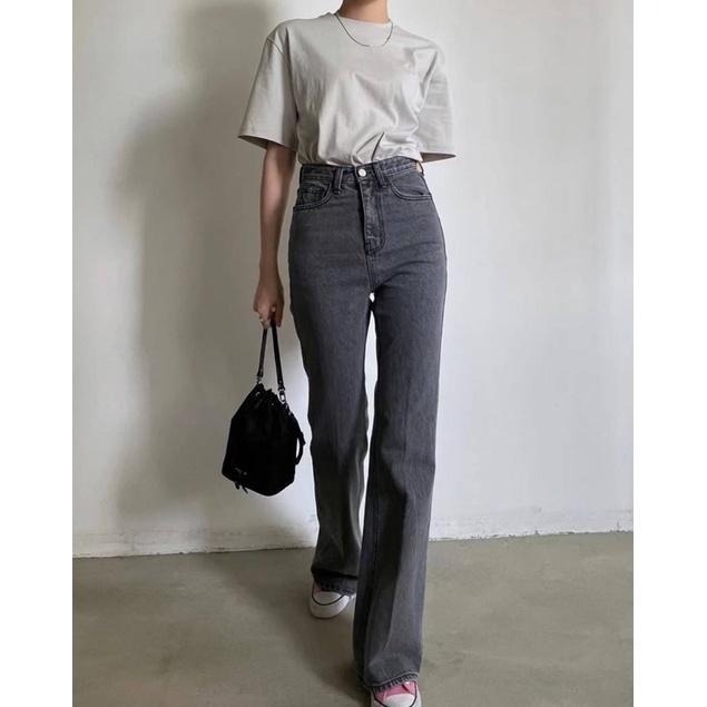 限時降價🔥現貨❗️[FSY]無人能敵的微喇叭全彈高腰牛仔褲#6230-細節圖3