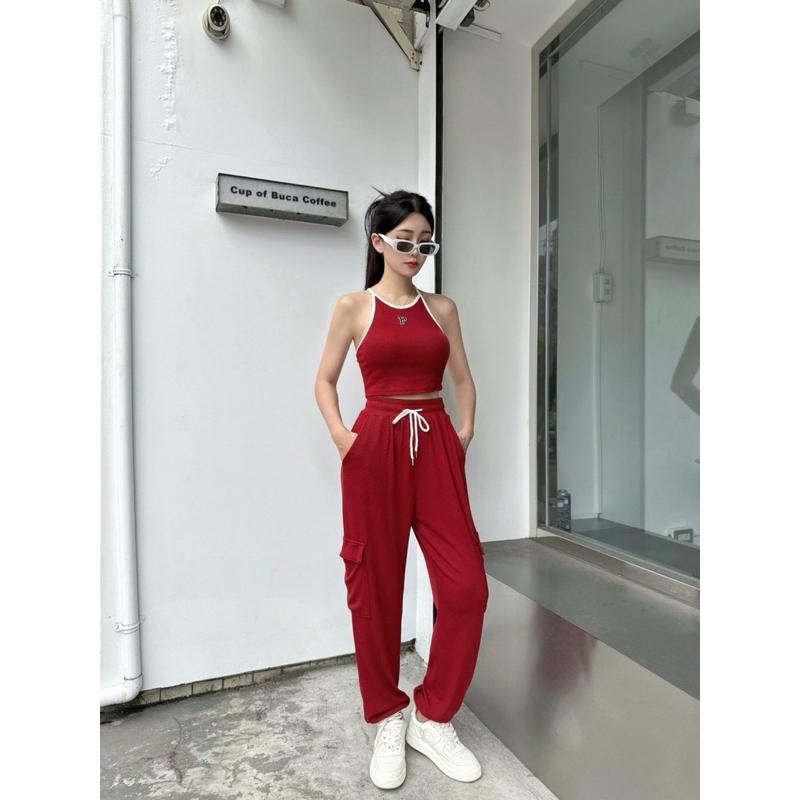 [Y.S ONI ] 現貨 🛒 獨家新款-工裝縮口褲套裝-細節圖4