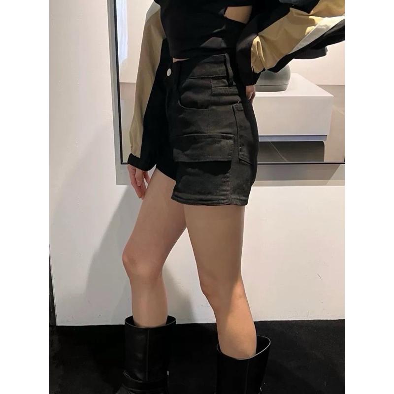 [Y.S ONI ] 現貨 🛒紅標馮小姐-甜酷雙口袋工裝短褲#3687-細節圖3