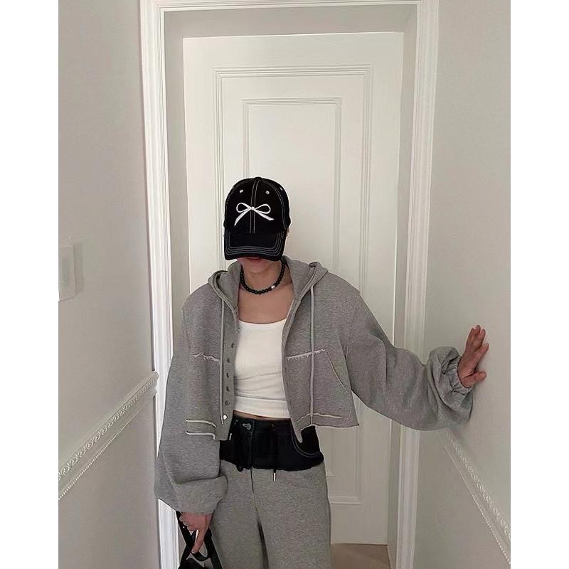 [Y.S ONI] 現貨 🛒韓國歐膩風休閒連帽長褲套裝-細節圖7