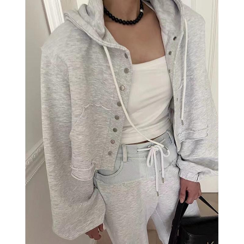 [Y.S ONI] 現貨 🛒韓國歐膩風休閒連帽長褲套裝-細節圖8