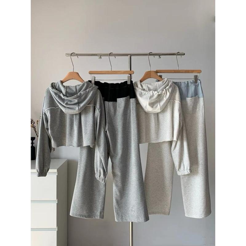 [Y.S ONI] 現貨 🛒韓國歐膩風休閒連帽長褲套裝-細節圖9