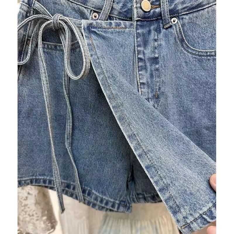 [Y.S ONI ] 現貨 🛒KS-綁帶造型短褲裙#3867#褲裙#韓國#綁帶#高腰#顯瘦-細節圖2