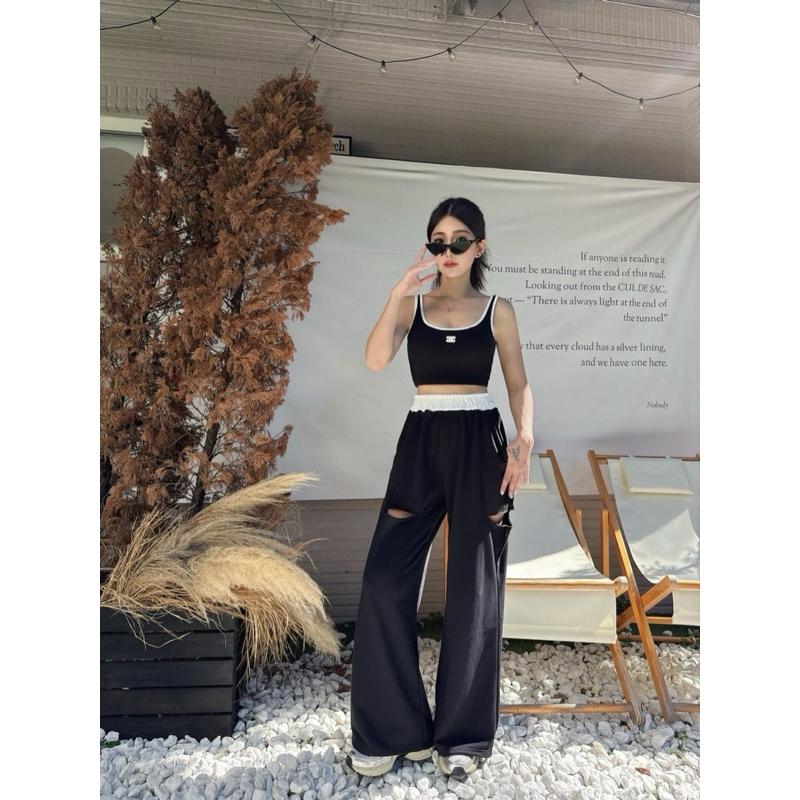 [Y.S ONI ] 現貨 🚚獨家新款-小標撞色破寬褲套-細節圖2