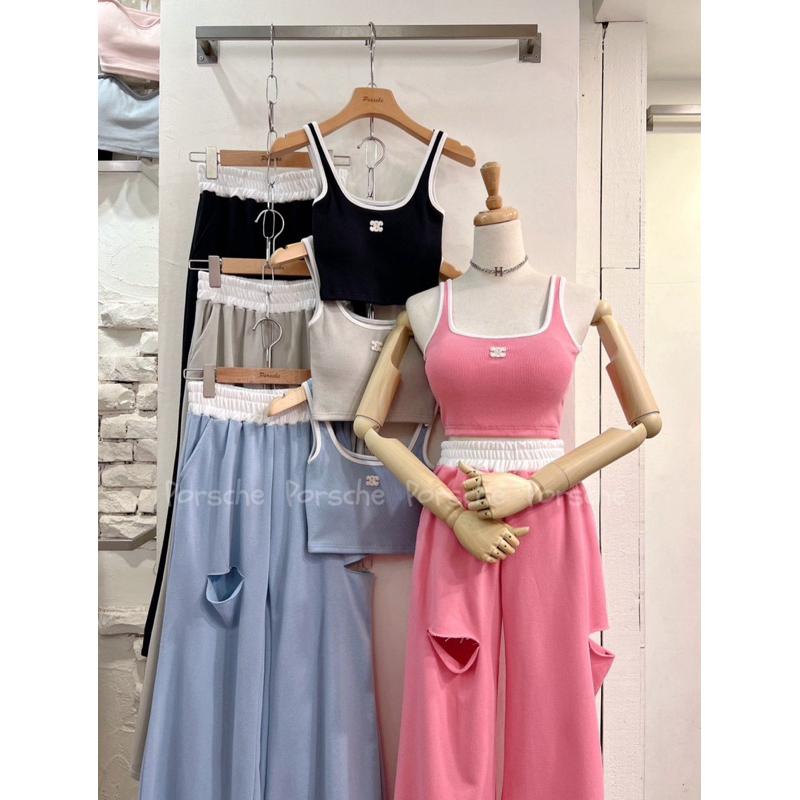 [Y.S ONI ] 現貨 🚚獨家新款-小標撞色破寬褲套-細節圖3