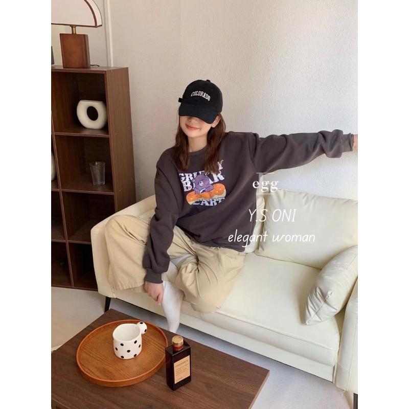 [Y.S ONI]現貨-《韓國egg》甜甜圈小熊衛衣-細節圖3