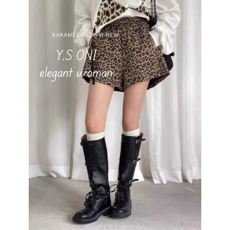 [Y.S ONI ]等到貨中⌛️霧面豹紋全腰鬆緊短褲🐆-細節圖2