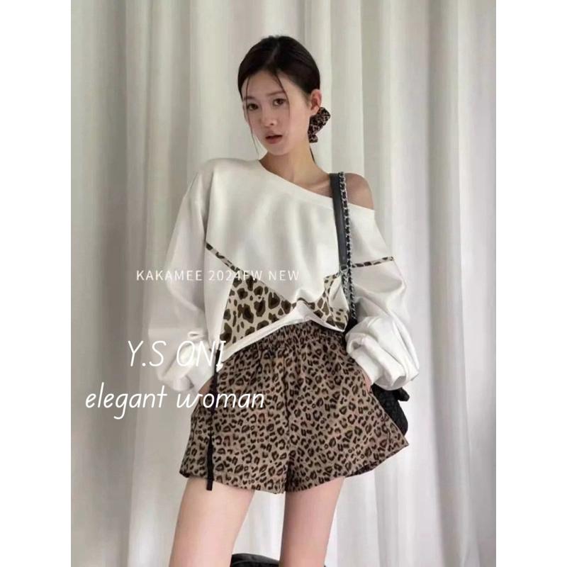[Y.S ONI ]等到貨中⌛️霧面豹紋全腰鬆緊短褲🐆-細節圖7