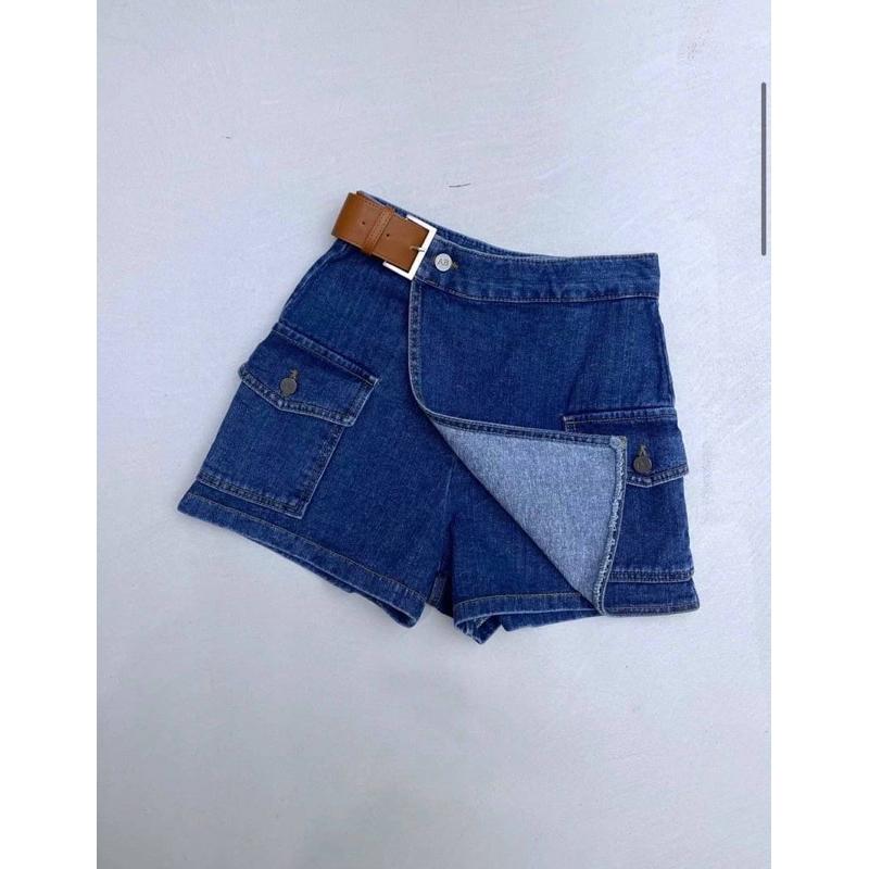 [Y.S ONI ] 現貨 🛒FSY🇰🇷細節控高腰無彈性不規則造型裙褲#10358#褲裙#韓國#高腰#皮帶-細節圖7