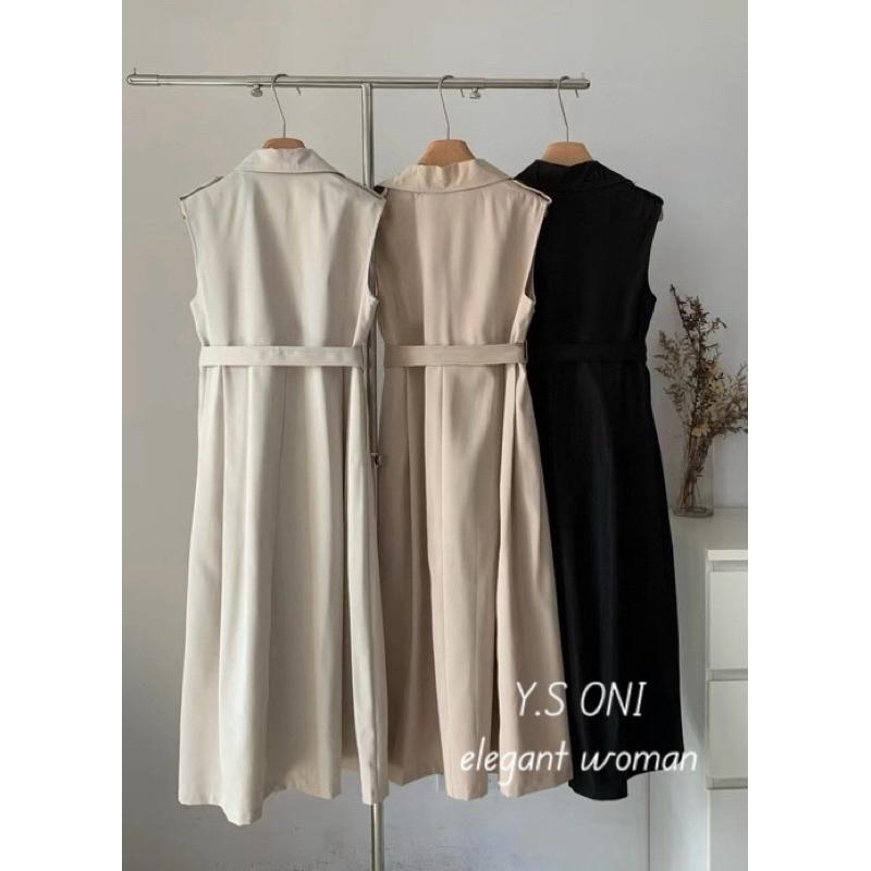 [Y.S ONI]現貨-帥氣長版風衣背心洋（只有背心喔！）-細節圖7