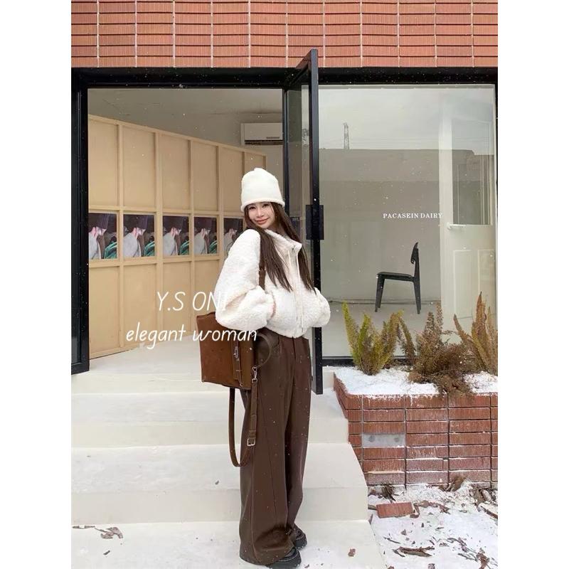 [Y.S ONI]現貨-QQ羊羔毛拉鍊外套-細節圖7