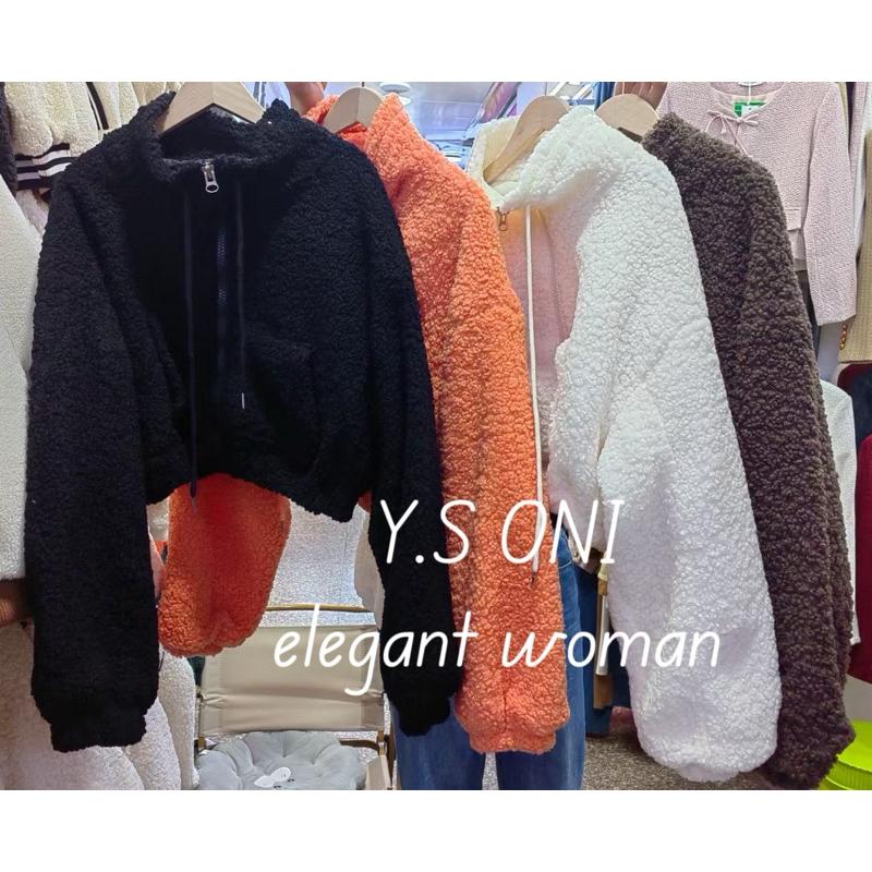 [Y.S ONI]現貨-QQ羊羔毛拉鍊外套-細節圖8