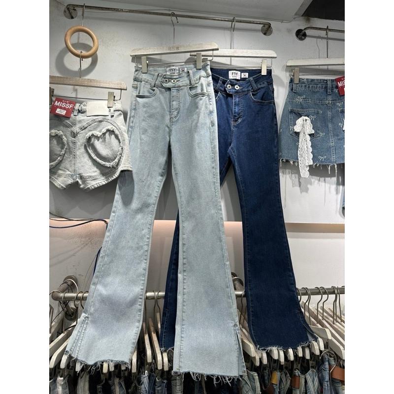 [Y.S ONI ] 現貨 🛒FSY🇰🇷瘦到沒朋友鬚鬚牛仔喇叭褲#10561-細節圖4