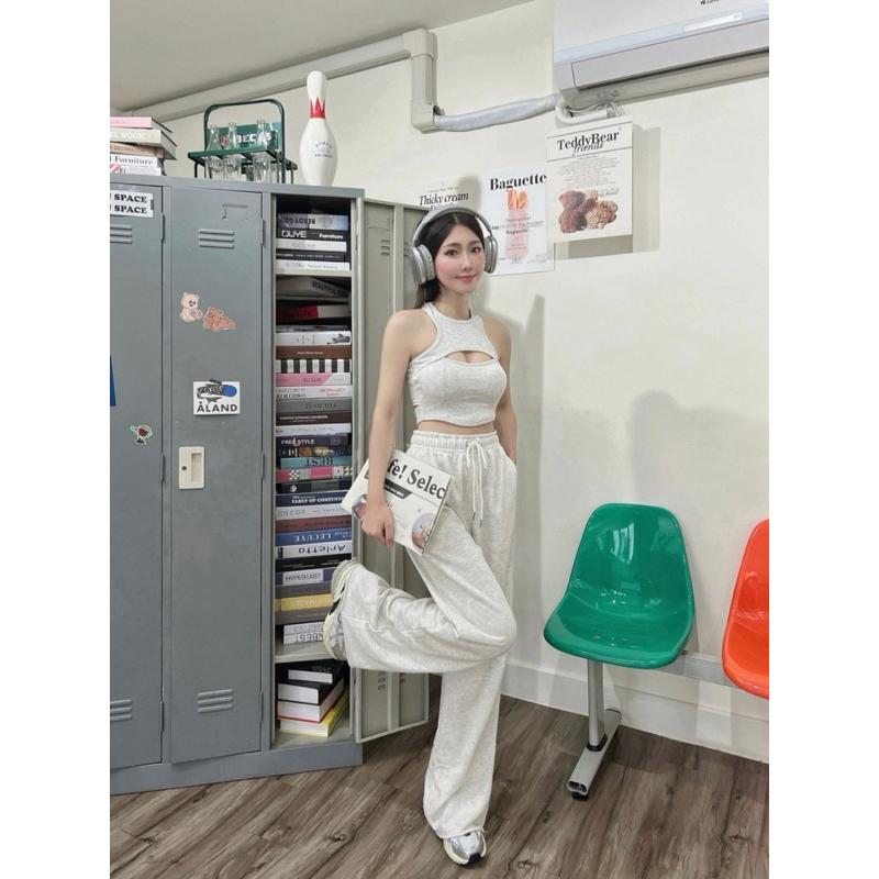 [Y.S ONI ] 現貨 🚚獨家新款-露腰胸洞寬褲套-細節圖6