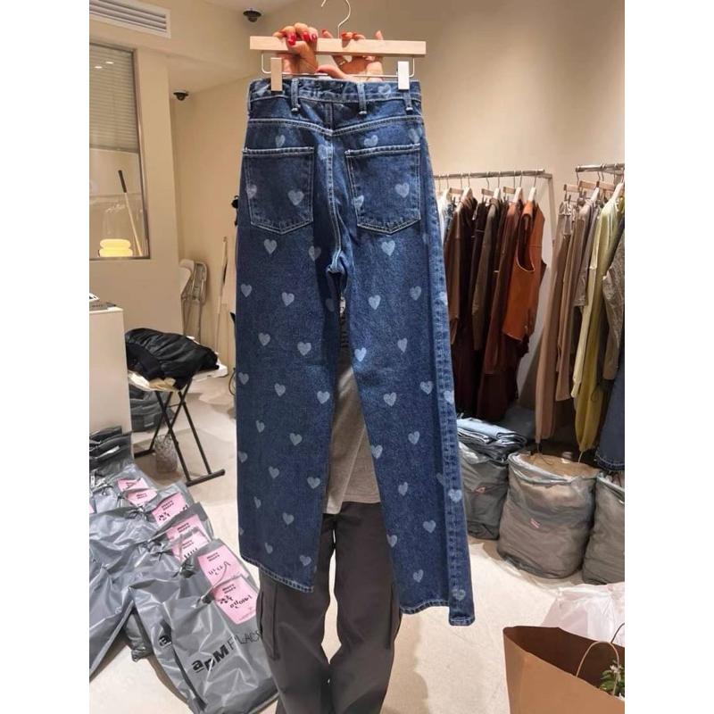 [Y.S ONI ] 現貨 🛒KS給你滿滿愛心牛仔直筒褲-細節圖2