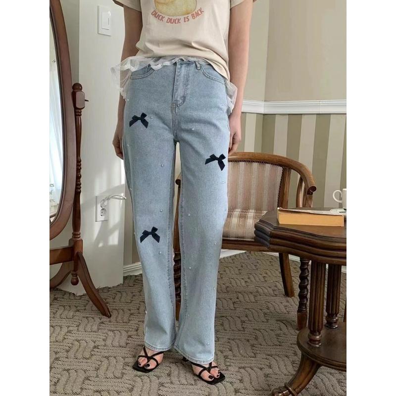 [Y.S ONI ] 現貨 🛒KS-蝴蝶結水鑽牛仔褲#2931-細節圖5