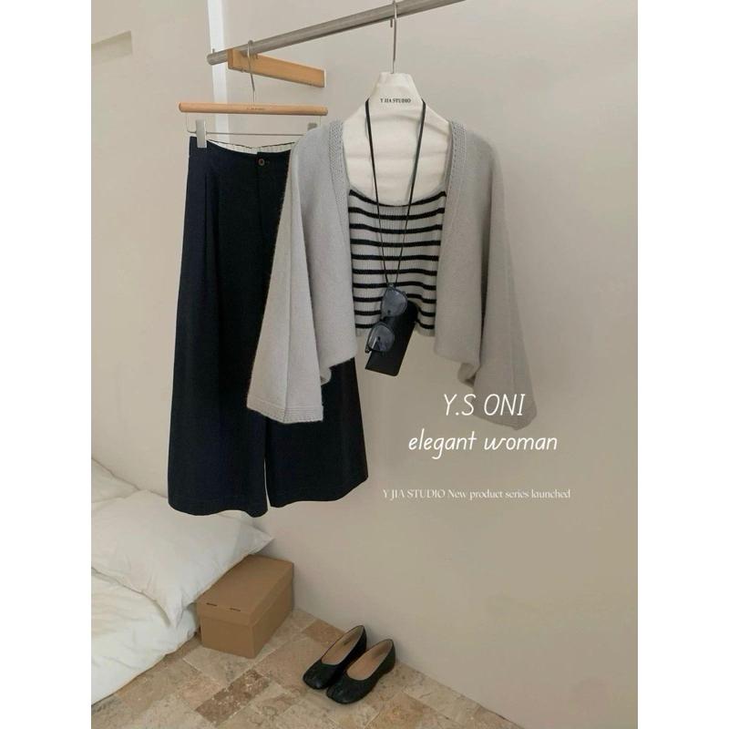 [Y.S ONI]現貨-針織條紋背心兩件套-細節圖3