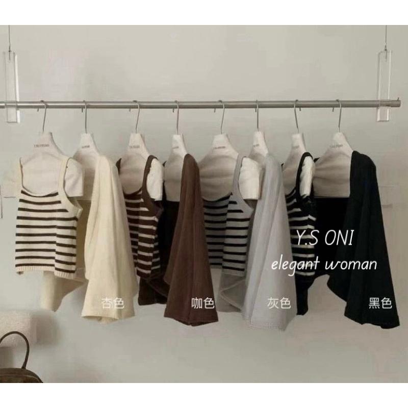 [Y.S ONI]現貨-針織條紋背心兩件套-細節圖9