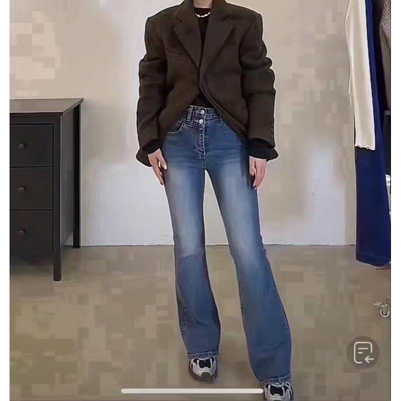 [Y.S ONI] 現貨 🛒FSY🇰🇷高彈力高腰排扣喇叭褲#61050-細節圖4