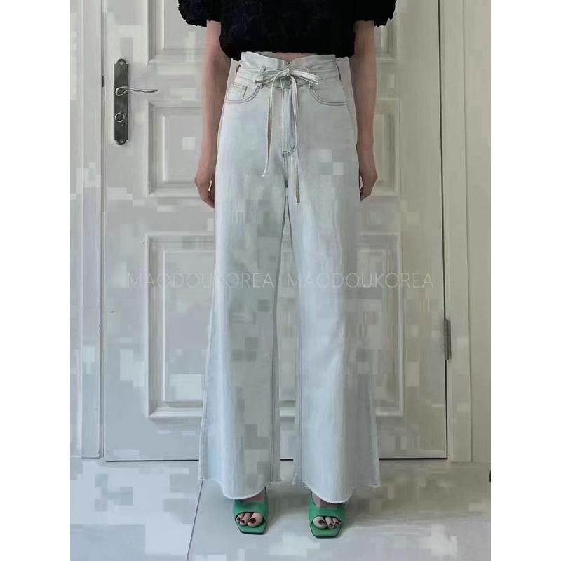 [Y.S ONI ] 現貨 🛒FSY🇰🇷超高腰顯腿長綁帶寬褲#10238#高腰#無彈#顯瘦#長腿褲-細節圖6