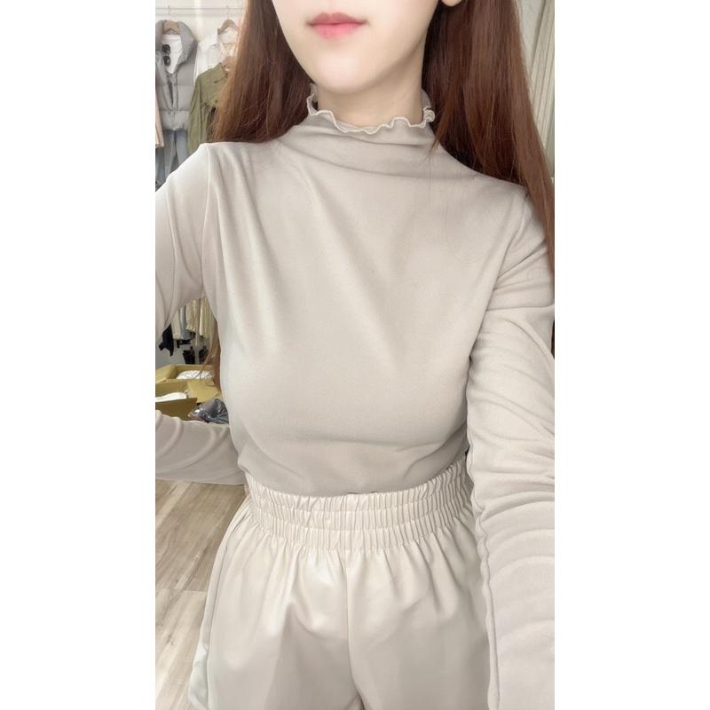 [Y.S ONI ]現貨🖤德絨可愛卷邊打底衣 保暖舒適好選擇-細節圖2