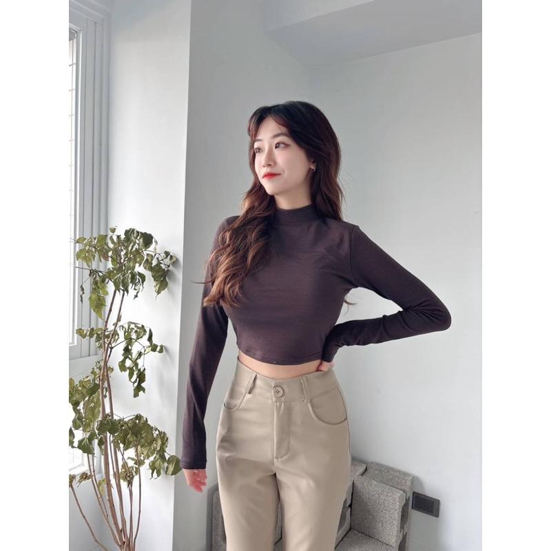 [Y.S ONI ]現貨🖤獨家自訂-小立領罩杯「發熱」短版衣-細節圖5