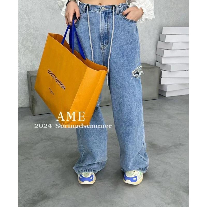 [Y.S ONI ] 現貨 🛒遺落的星空割破落地牛仔褲#2950-細節圖6