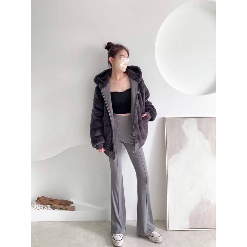 [Y.S ONI]現貨🖤獨家自訂款🇰🇷水貂絨雙面防風外套 熊寶寶外套 情侶外套 防風外套-細節圖2