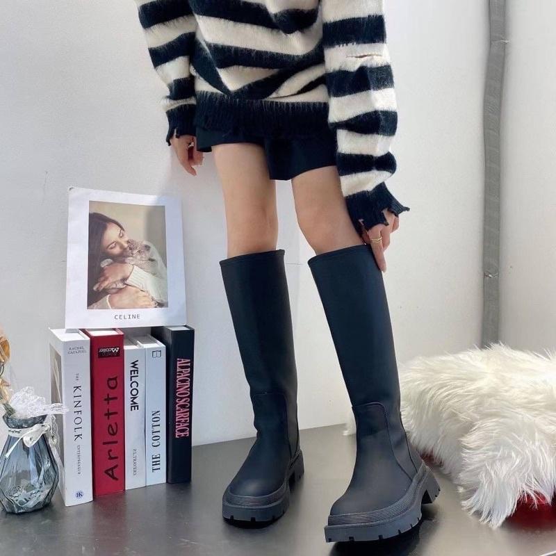 [Y.S ONI] 預購 🇰🇷保證正韓空運橡膠彈力霧面長靴（無拉鍊 大腳丫的女孩也可以喲）🔥-細節圖3