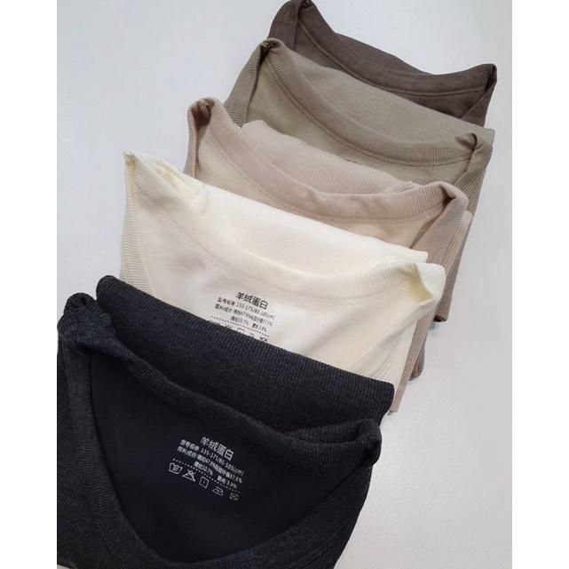 [Y.S ONI ]現貨🖤圓領內磨毛羊絨蛋白保暖衣-細節圖2