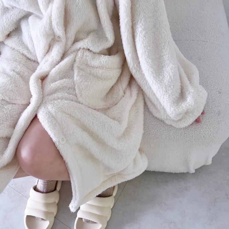 [Y.S ONI ] 獨家自訂—— 熊耳毛絨浴巾-細節圖6