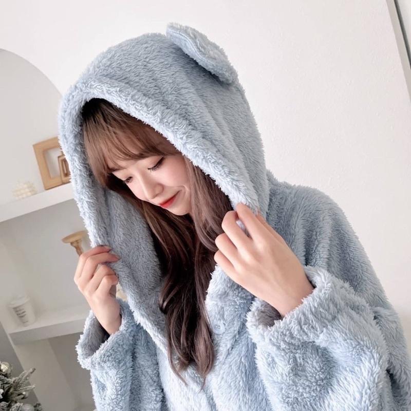 [Y.S ONI ] 獨家自訂—— 熊耳毛絨浴巾-細節圖7