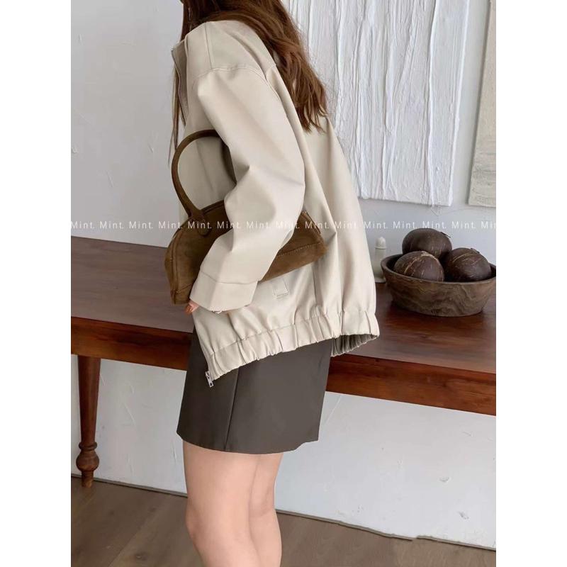 [Y.S ONI ]🖤男友風長版皮外套 有內襯-細節圖5