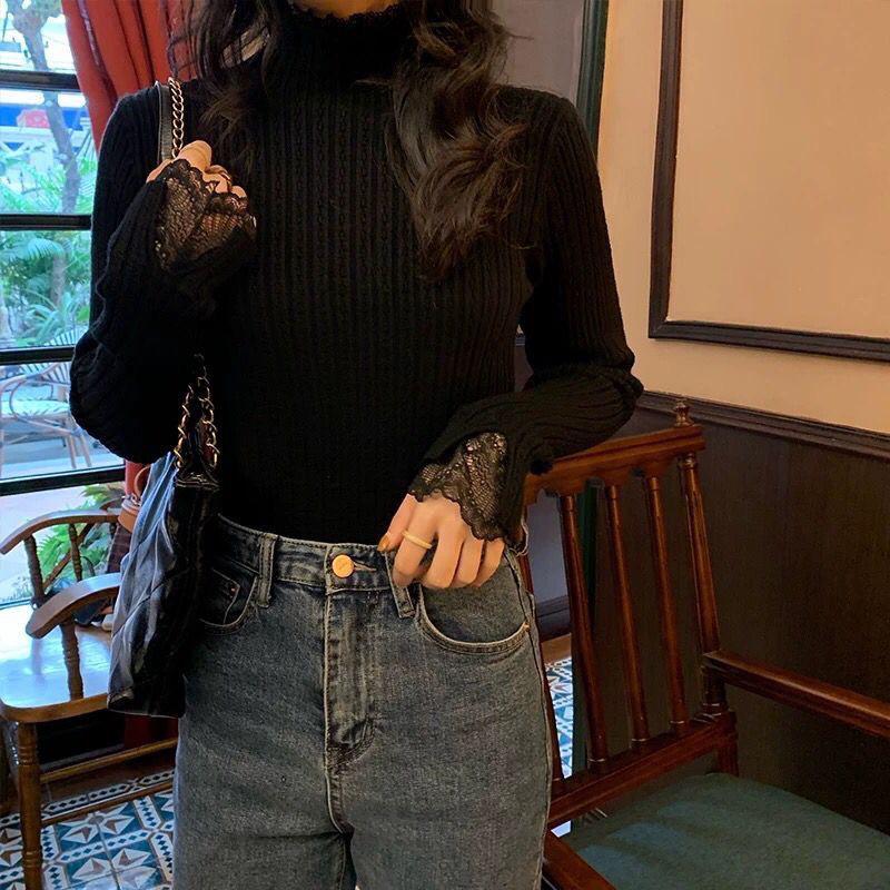 [Y.S ONI ]現貨🖤包新沙 百搭不敗款蕾絲柔膚打底衣-細節圖2